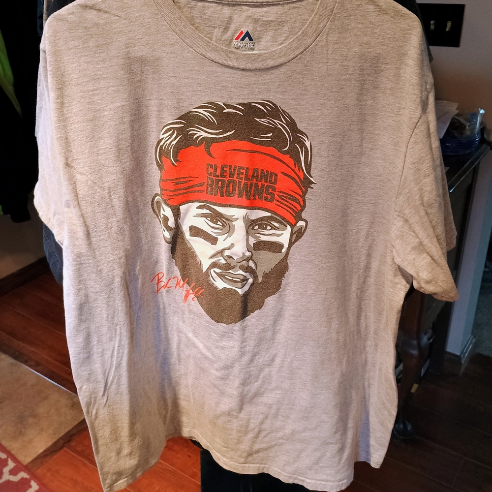 Majestic Cleveland Browns Graphic Tee - Gray Bin 18